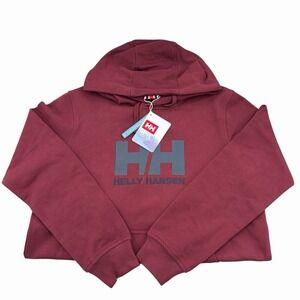Helly-Hansen Men's M Burgundy HH Embroidered Logo Hoodie 2.0 Organic Cotton